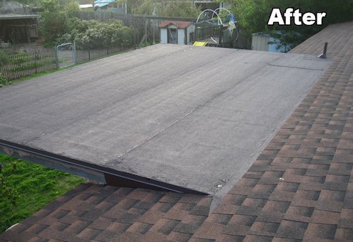 after extended home roof repair