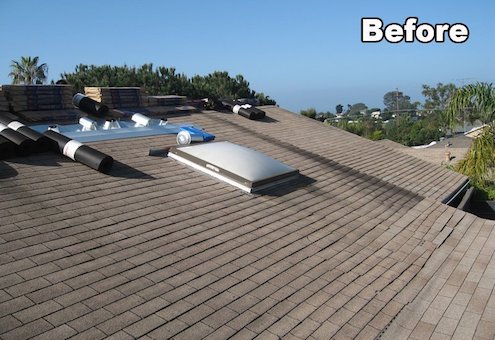 before residential roofing 